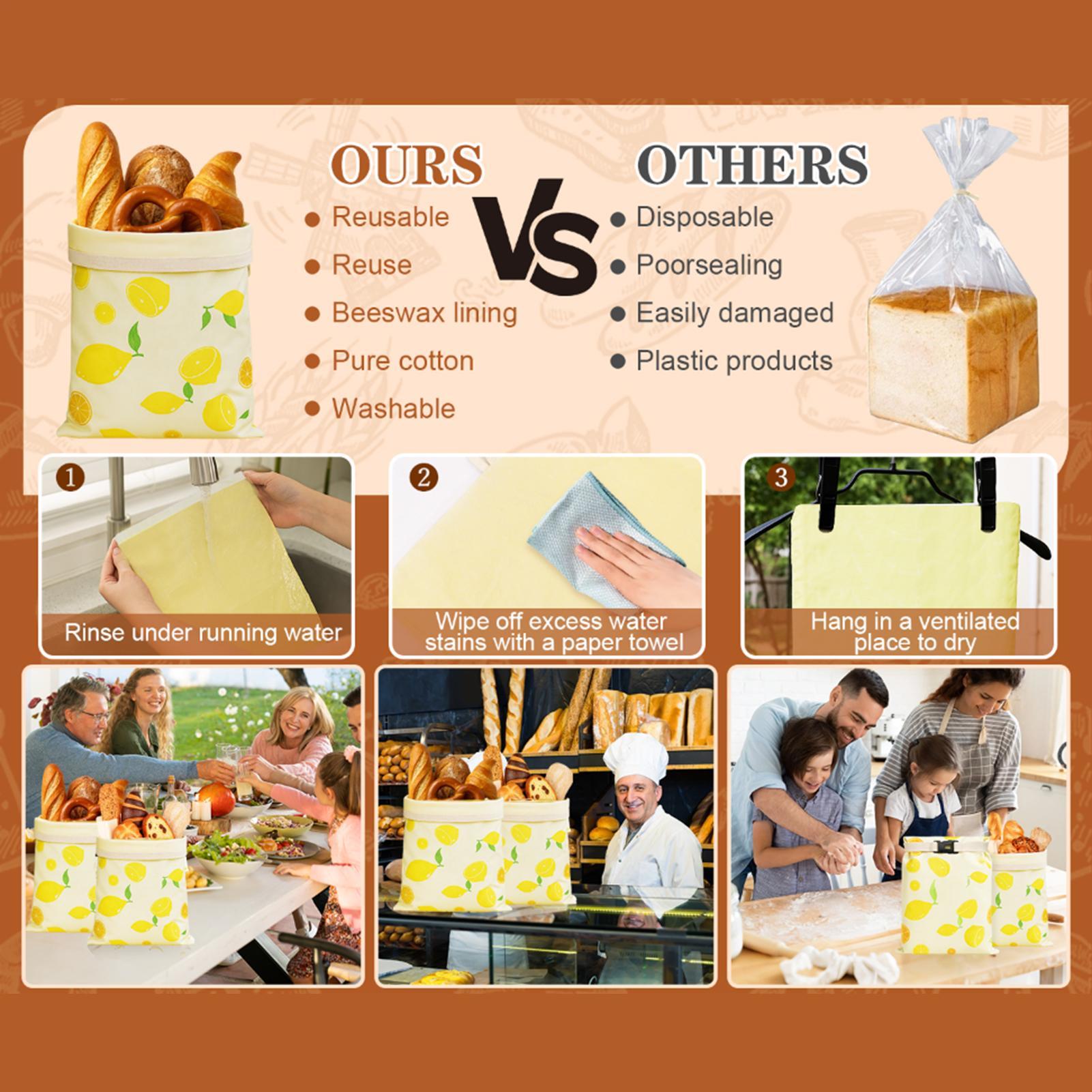 Bread Bags Reusable Reusable B - Food Storage Eco Friendly recension och pris