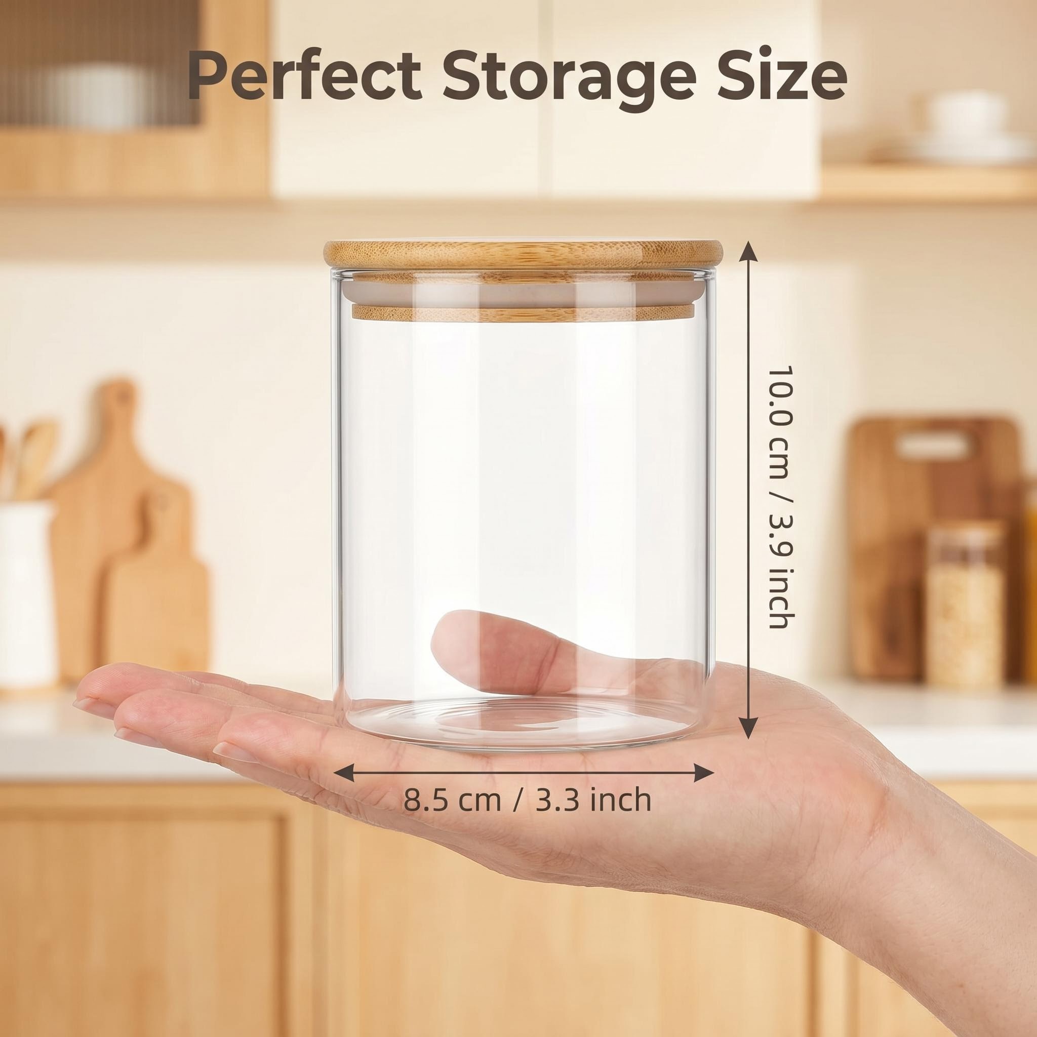 9 Pieces Clear Glass Storage C - Food Storage Pantry recension och pris