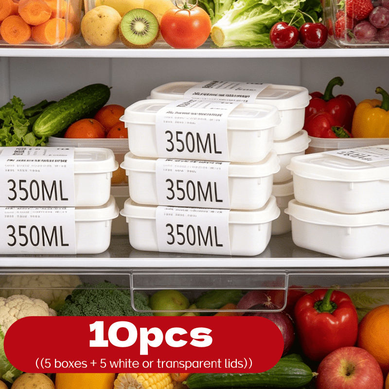 10Pcs Reusable Stackable Food  - Food Storage Quart recension och pris
