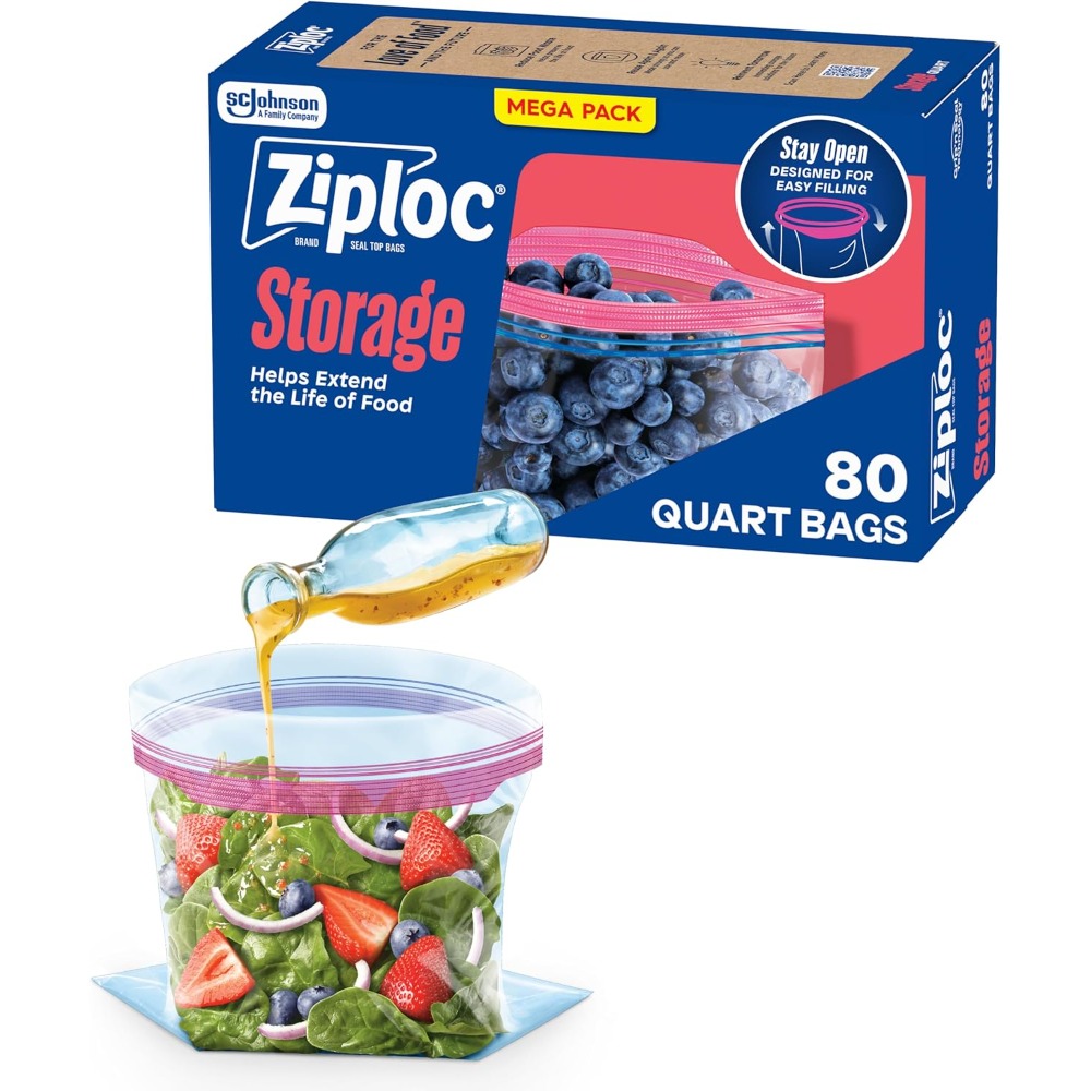 Stand Up Quart Food Storage Ba - Food Storage Zipper recension och pris