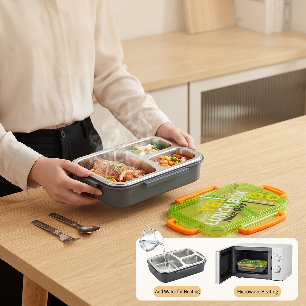Microwavable 304 Stainless Ste - Food Storage Prep Containers recension och pris