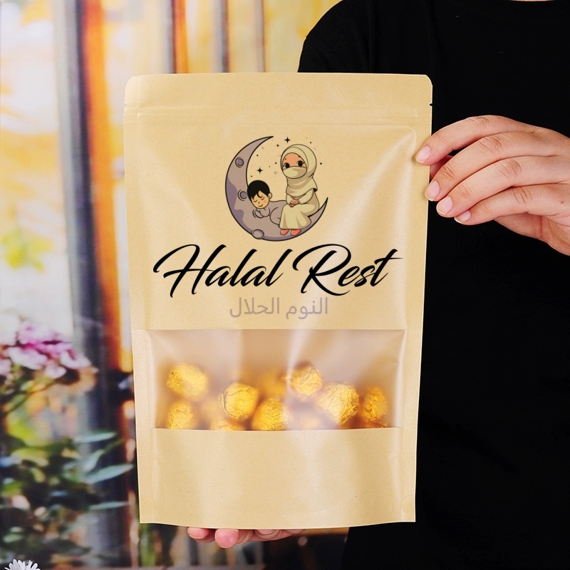 50pcs Kraft Paper Zip Lock Bag - Zebra Food Storage recension och pris
