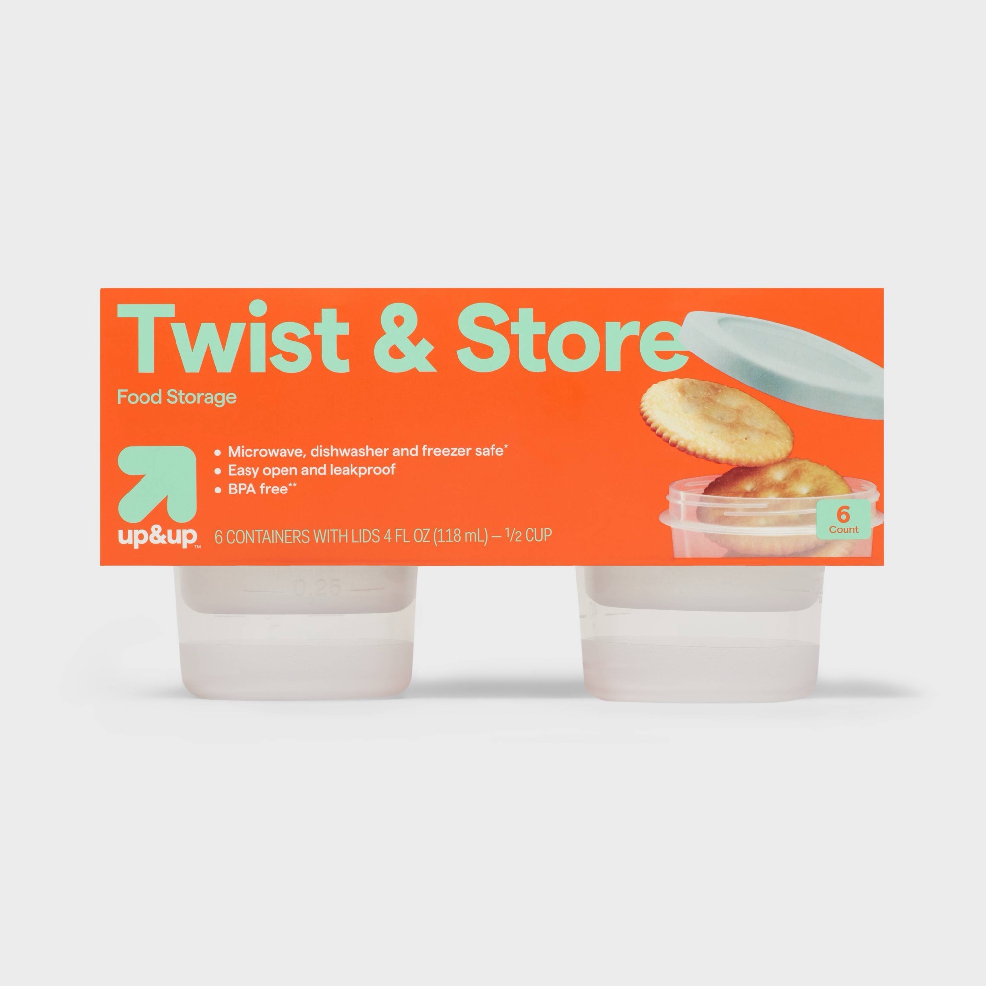 6ct Round Twist-Lock Food Stor - Food Storage Prep Containers recension och pris